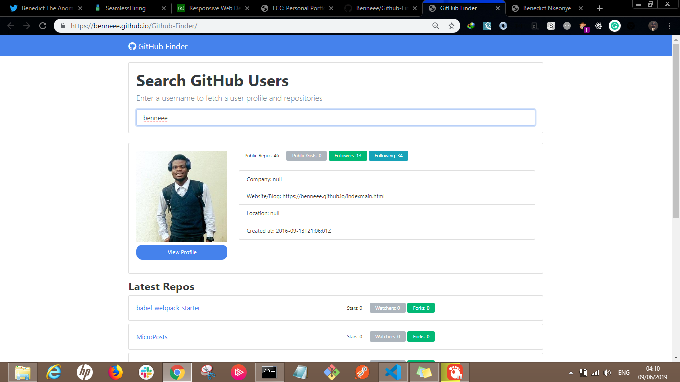 GitHub Finder
