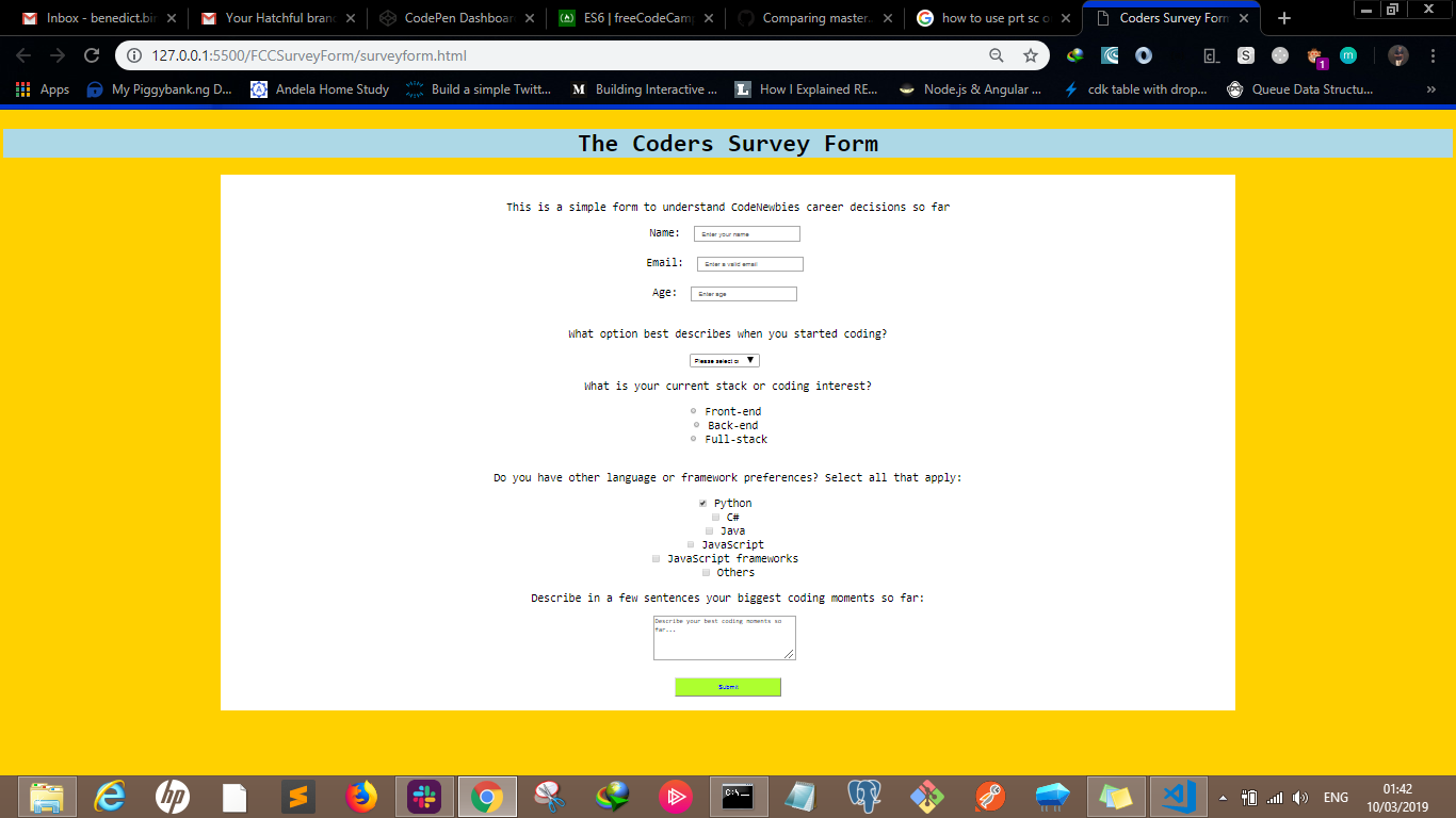 Survey Form